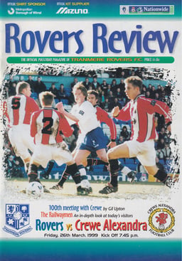 Tranmere Rovers v Crewe Alexandra Match Programme 1999-03-26